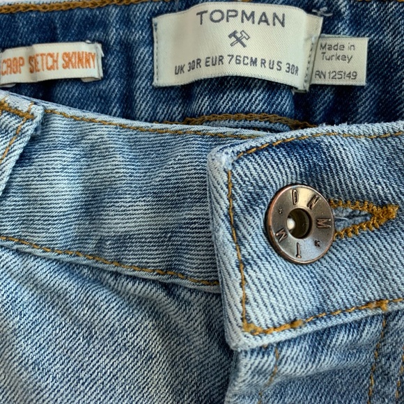 COPY - TOPMAN Crop Skinny Jeans Sz 30 - Picture 5 of 5